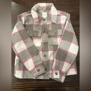 Cat & Jack Pink and Gray Plaid Jacket